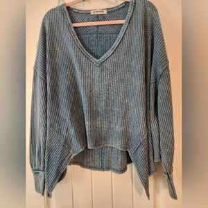 We The Free Blue Women's Flutter Top Very Oversized Small Fairycore Boho